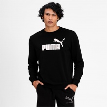 Puma Freizeit Pullover Essentials Logo - Baumwolle - schwarz/weiss Herren